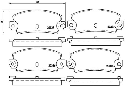 Brembo Remblokset P 68 002