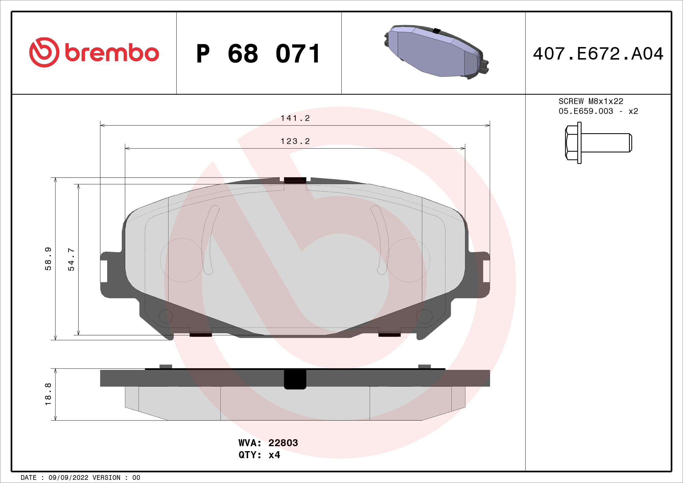 Remblokset Brembo P 68 071