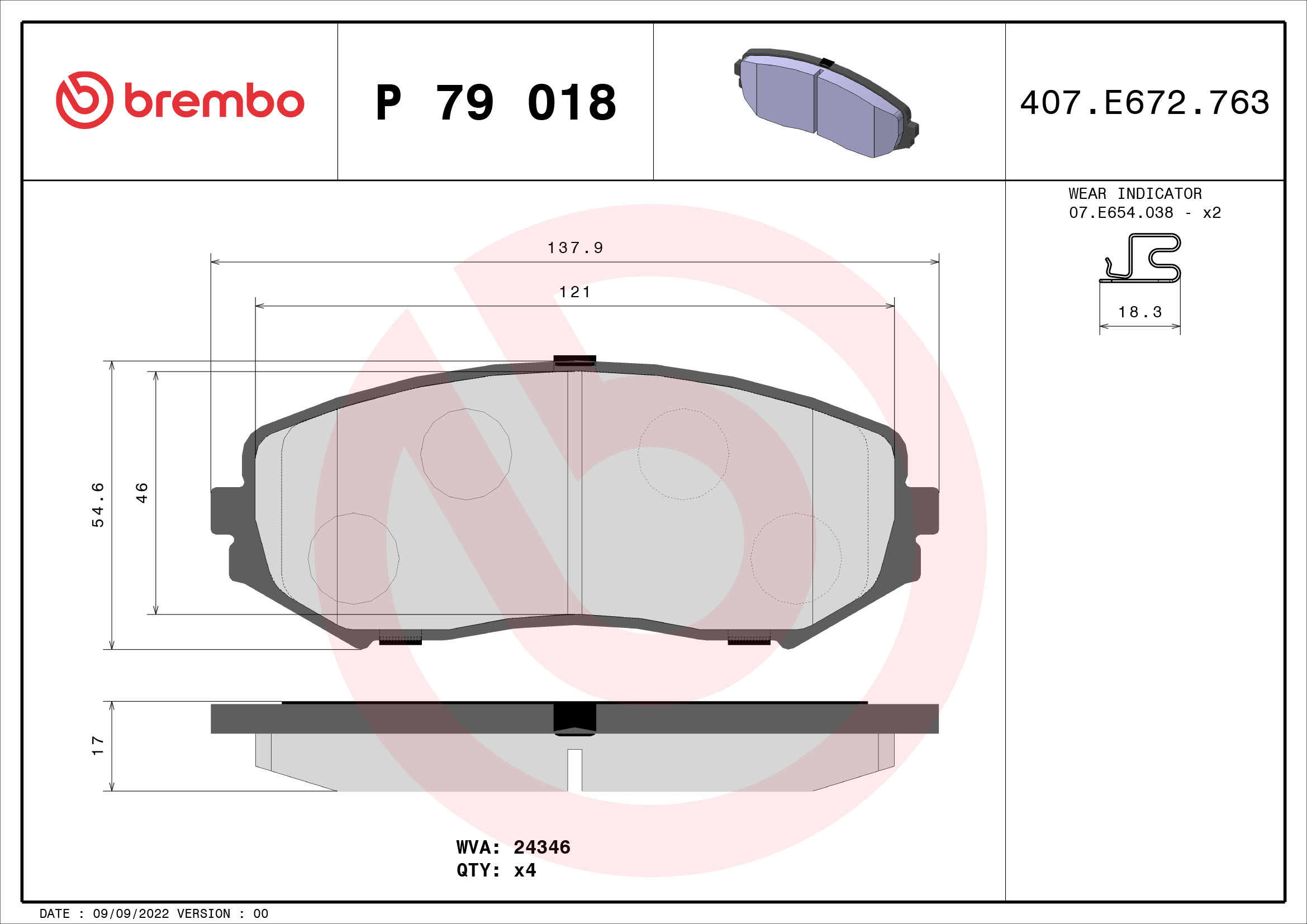 Remblokset Brembo P 79 018