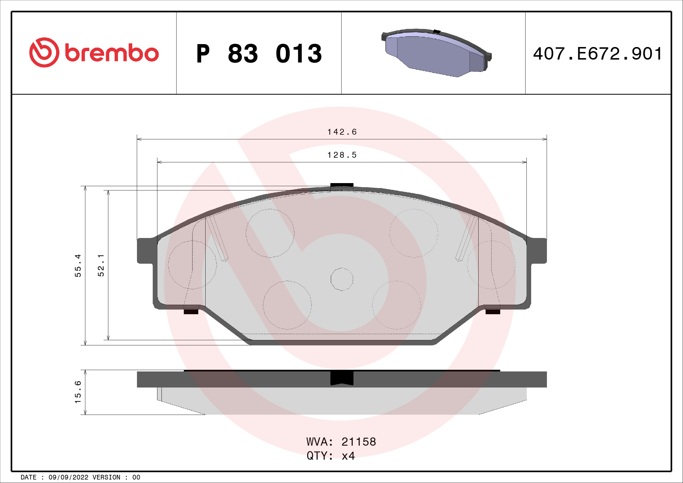 Remblokset Brembo P 83 013