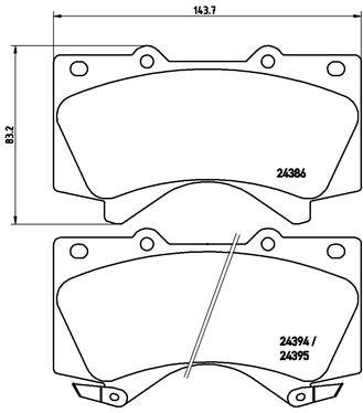 Remblokset Brembo P 83 107X