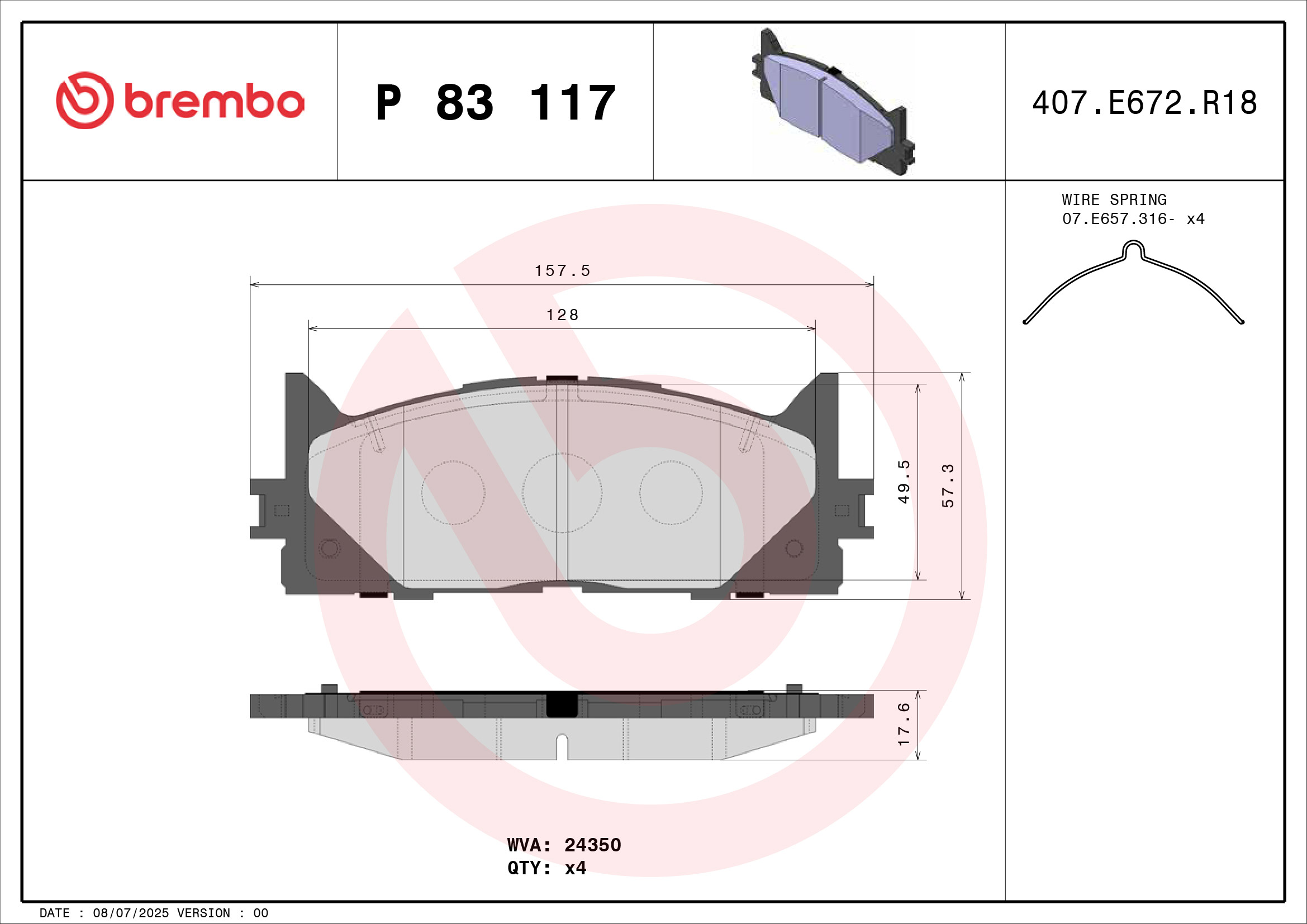 Brembo Remblokset P 83 117