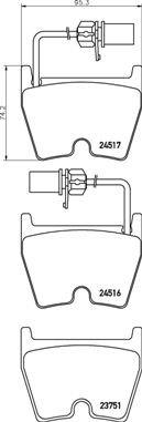 Remblokset Brembo P 85 132