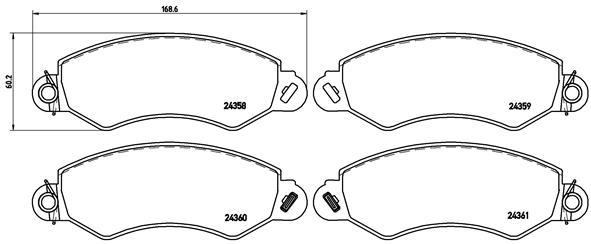 Remblokset Brembo P B1 002