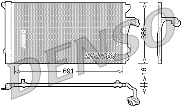 Airco condensor Denso DCN02003