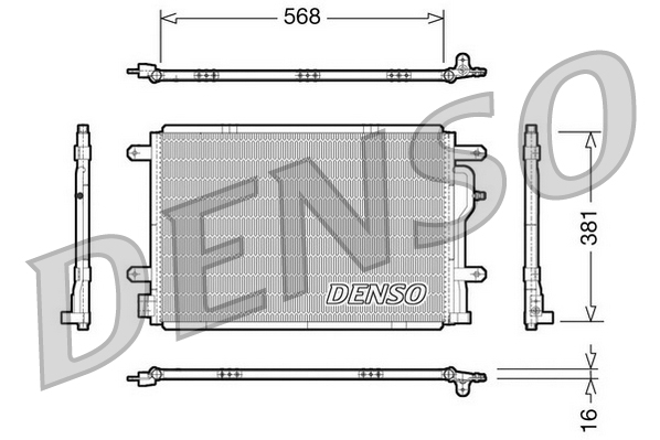 Airco condensor Denso DCN02004