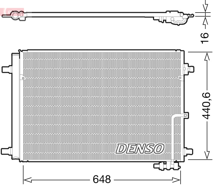 Airco condensor Denso DCN02022