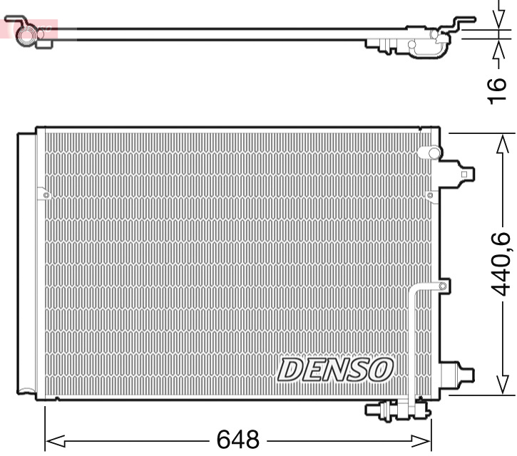 Airco condensor Denso DCN02025