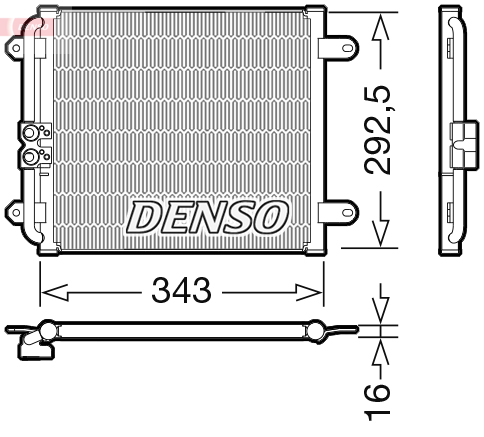 Airco condensor Denso DCN02032