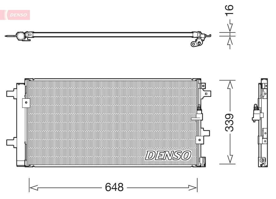 Airco condensor Denso DCN02043