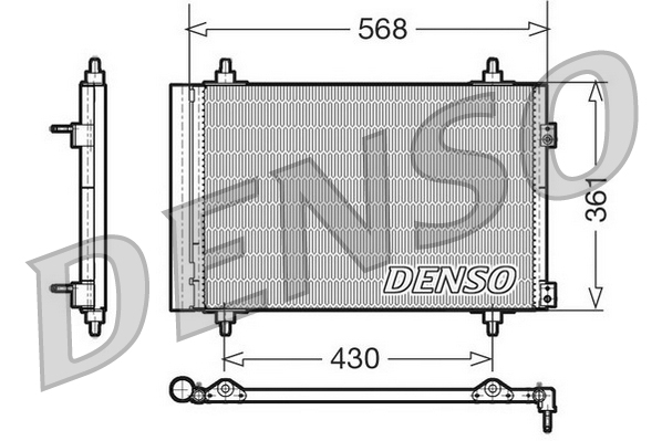 Airco condensor Denso DCN07008