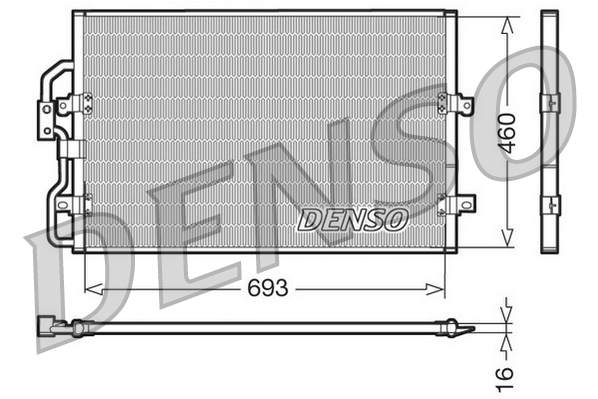 Airco condensor Denso DCN07040