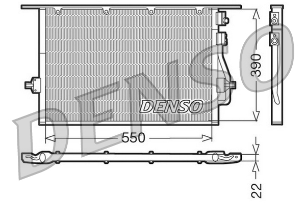 Airco condensor Denso DCN10014