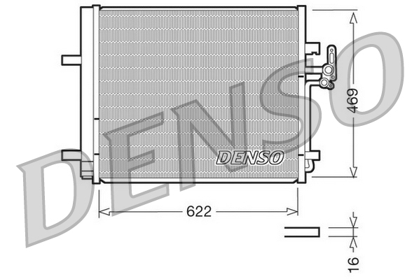 Airco condensor Denso DCN10016