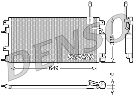 Airco condensor Denso DCN10024