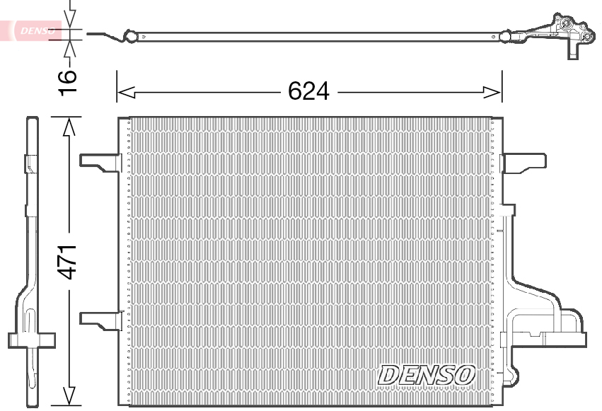 Airco condensor Denso DCN10027