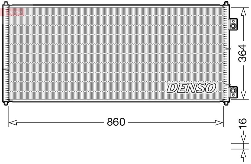 Airco condensor Denso DCN10032