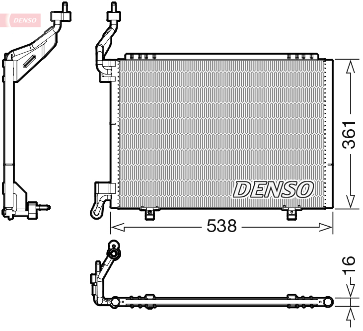 Airco condensor Denso DCN10037