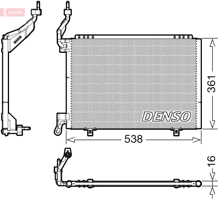 Airco condensor Denso DCN10038