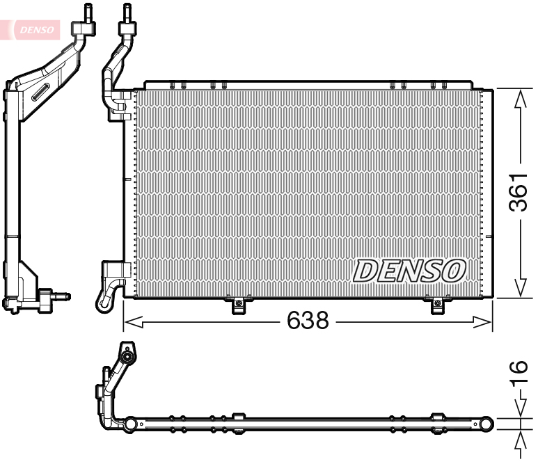 Airco condensor Denso DCN10039