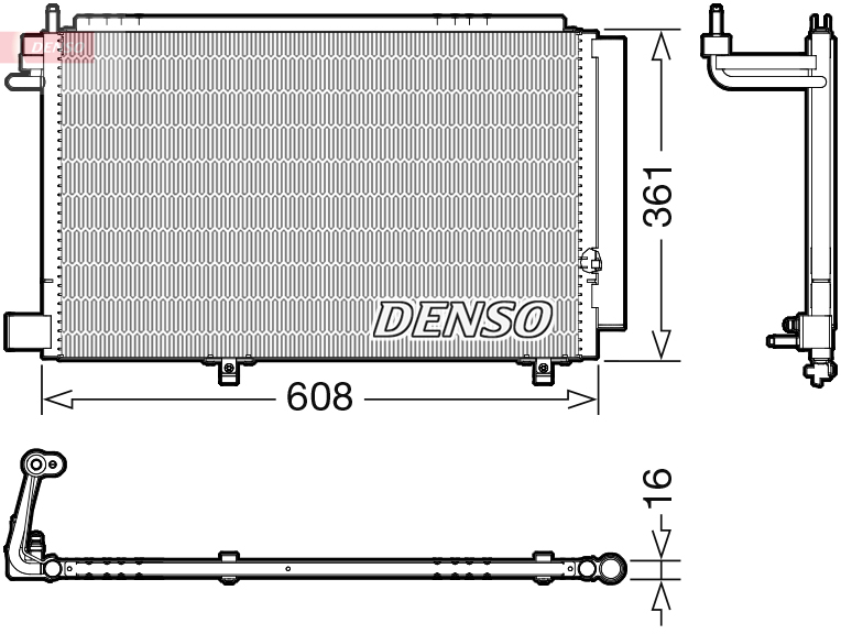 Airco condensor Denso DCN10041
