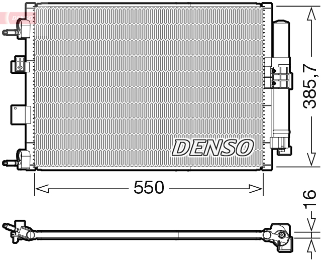 Airco condensor Denso DCN10046