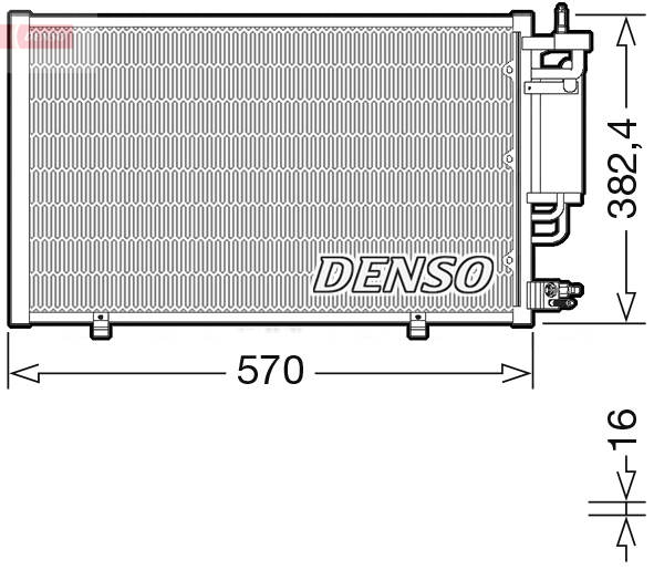 Airco condensor Denso DCN10051