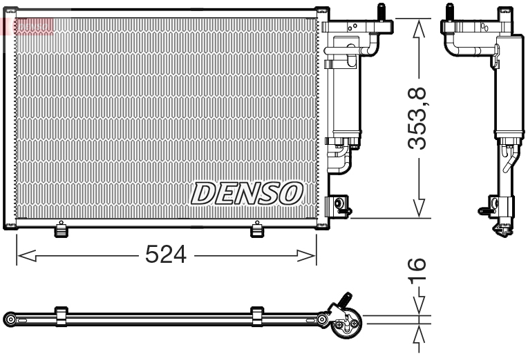 Airco condensor Denso DCN10059