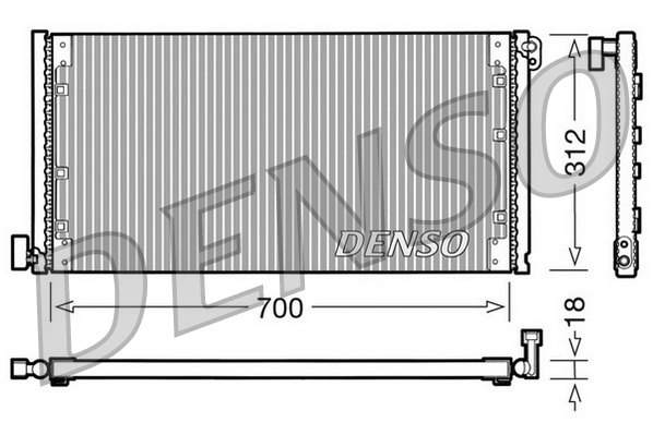 Airco condensor Denso DCN12001