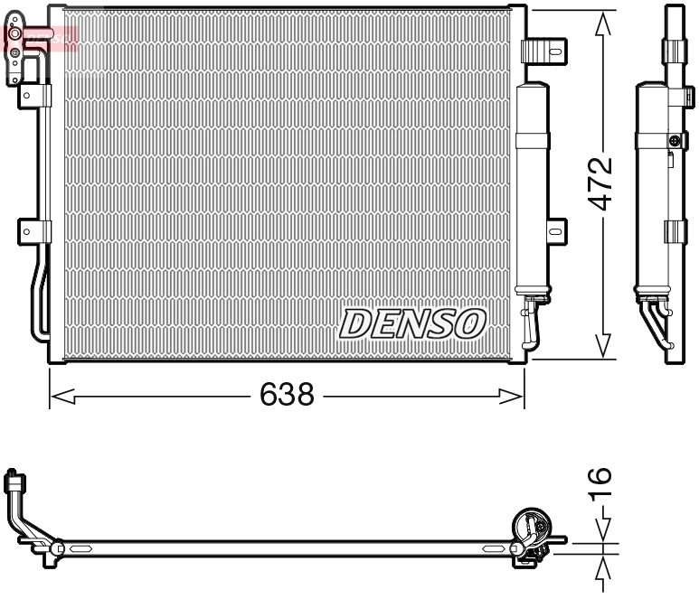 Airco condensor Denso DCN14003