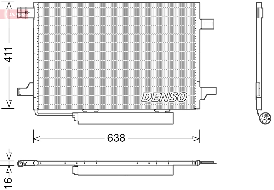 Airco condensor Denso DCN17004