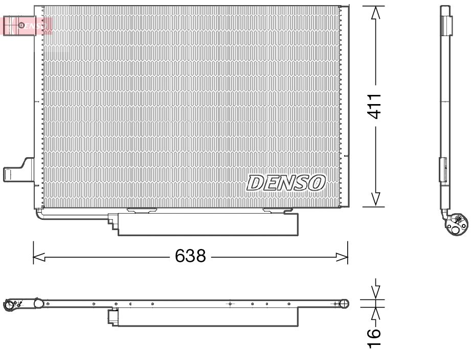 Airco condensor Denso DCN17006