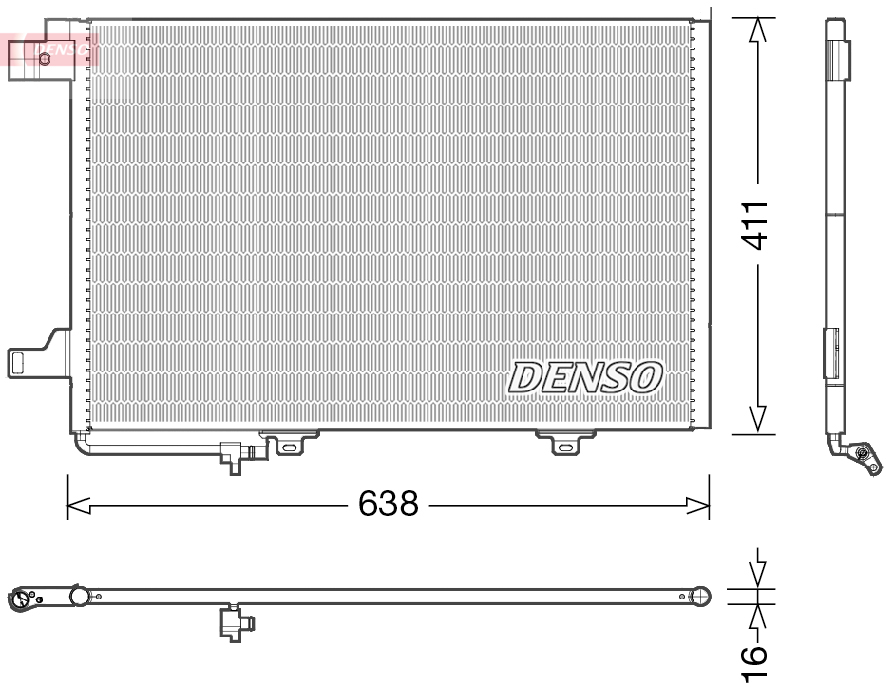 Airco condensor Denso DCN17007