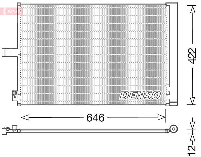 Airco condensor Denso DCN17027