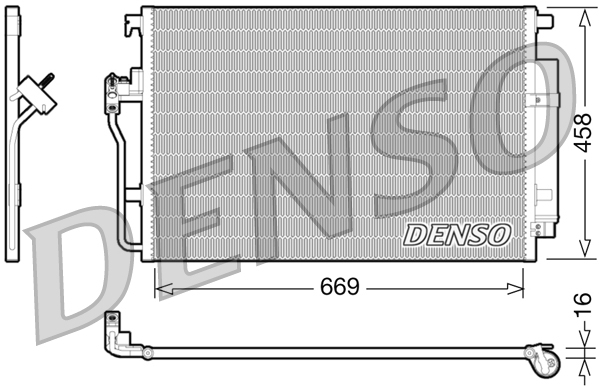 Airco condensor Denso DCN17056