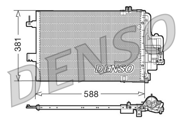 Airco condensor Denso DCN20021