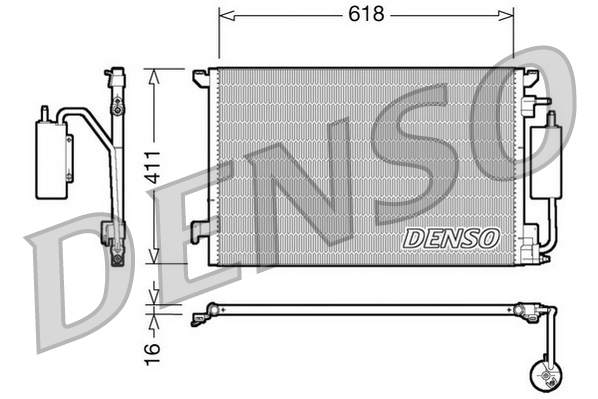 Airco condensor Denso DCN20028