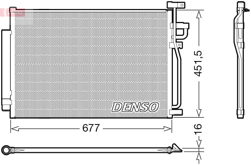 Airco condensor Denso DCN20040