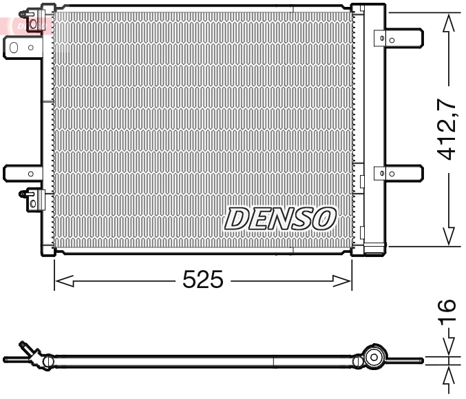 Airco condensor Denso DCN21022