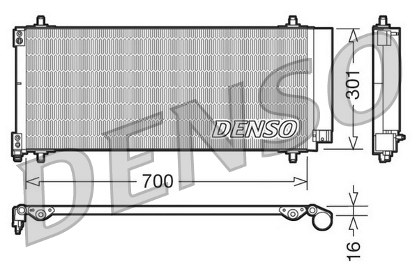 Airco condensor Denso DCN21027