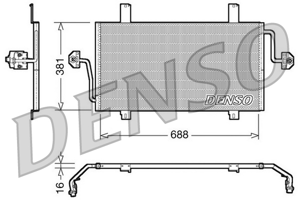 Airco condensor Denso DCN23016