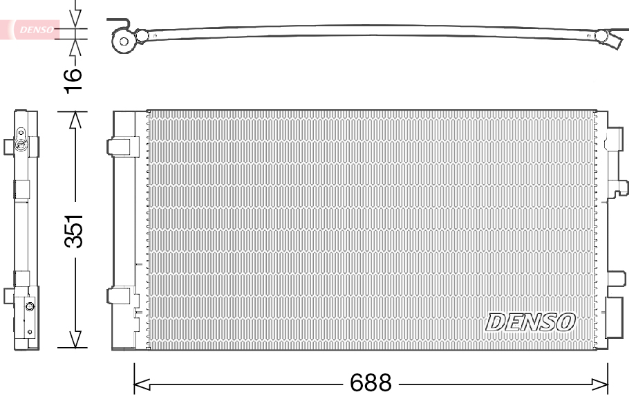 Airco condensor Denso DCN23034