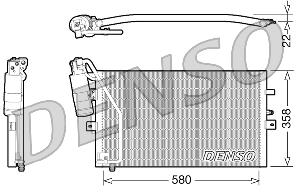 Airco condensor Denso DCN25003