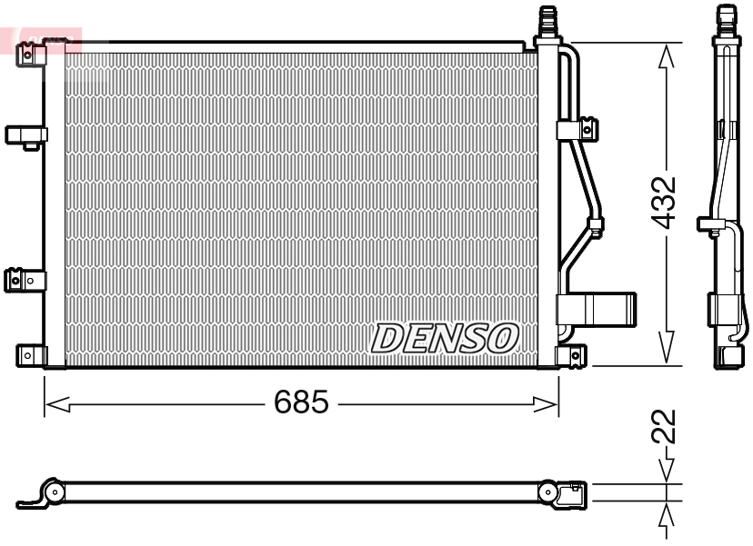 Airco condensor Denso DCN33013