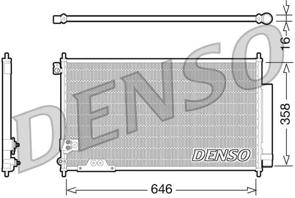 Airco condensor Denso DCN40009