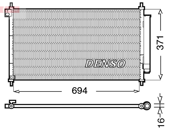 Airco condensor Denso DCN40012