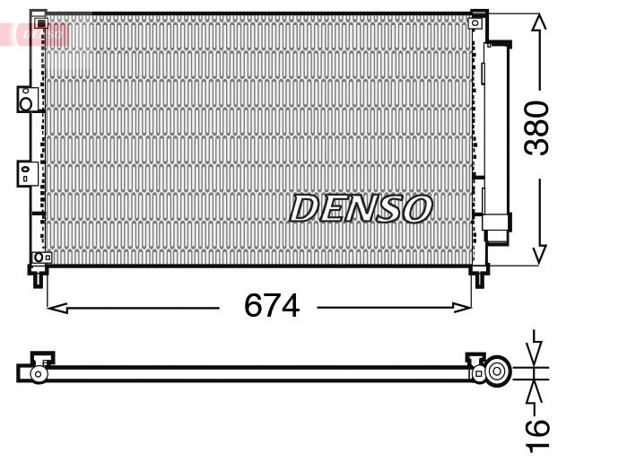 Airco condensor Denso DCN40014