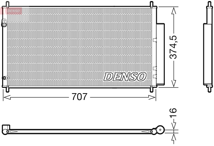 Airco condensor Denso DCN40025