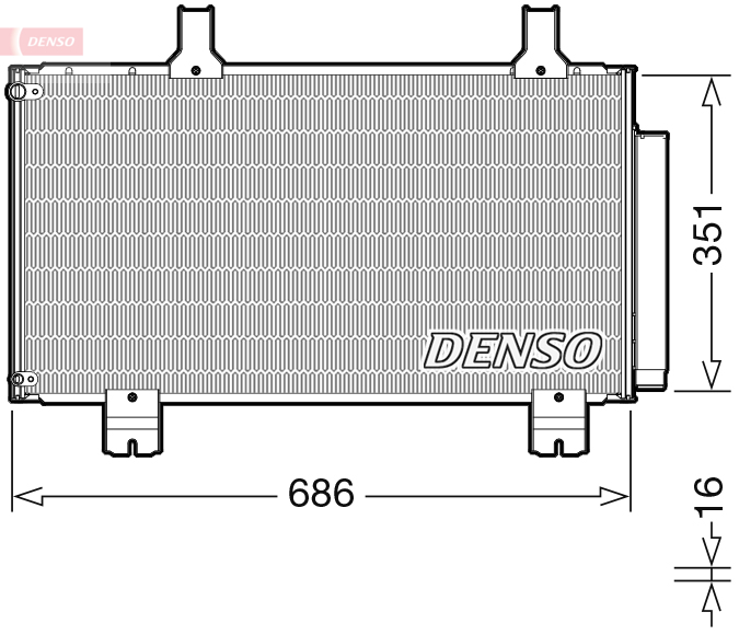 Airco condensor Denso DCN40028