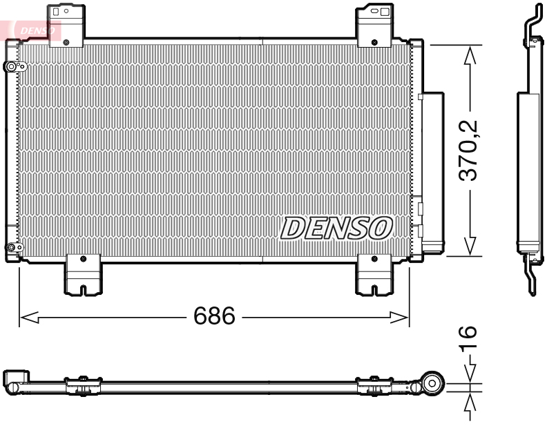 Airco condensor Denso DCN40033